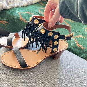 Valentino leather slingback sandals size 37.5